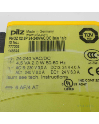 Pilz Not-Aus-Schaltg. PNOZ X2.8P 24-240VAC/DC 3n/o 1n/c 777302 GEB