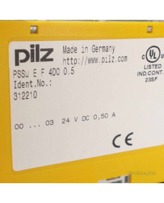 Pilz Sicheres E/A-Modul PSSu E F 4D0 0.5 312210 + 312601 GEB