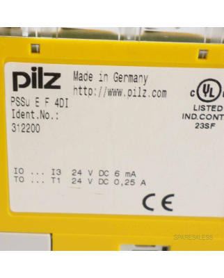 Pilz Sicheres E/A-Modul PSSu E F 4DI 312200 + 312601 GEB
