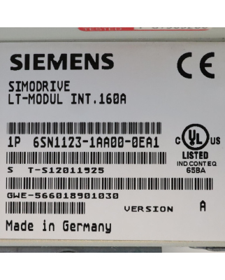 Simodrive 611 LT-Modul 6SN1123-1AA00-0EA1 Vers.A GEB