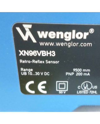 wenglor Spiegelreflexschranke Retro-Reflex Sensor XN96VBH3 OVP
