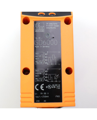 ifm efector Strömungssensoren SD6000 SDR12DGXFPKG/US-100 OVP