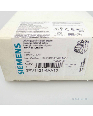 Siemens Leistungsschalter 3RV1421-4AA10 OVP