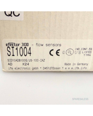 ifm efector 300 Strömungssensor SI1004 SID10ADB100G/US OVP