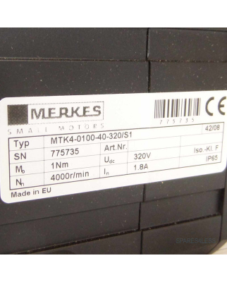 Merkes AC-Servomotor MTK4-0100-40-320/S1 OVP