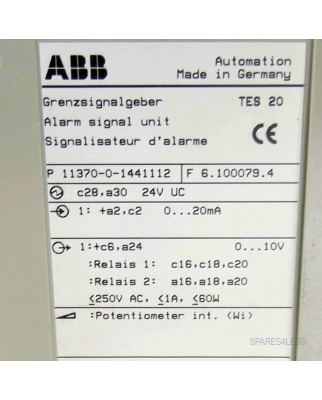 ABB / H&amp;B Grenzsignalgeber TES20 11370-0-1441112 GEB
