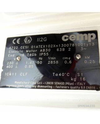 CEMP Drehstrommotor AB30 63B 2 0,25kW/2858U/min NOV