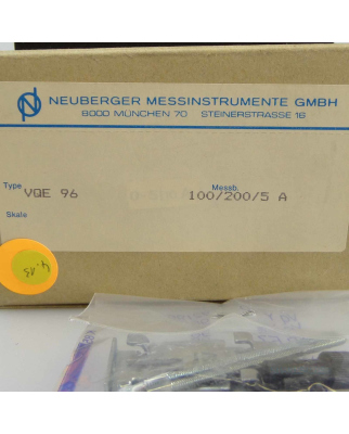 Neuberger Meßtechnik Amperemeter VQE96 100/200/5 A OVP