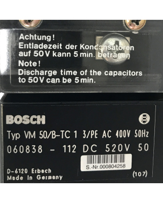 Bosch Versorgungsmodul VM 50/B-TC1 060838-112 GEB