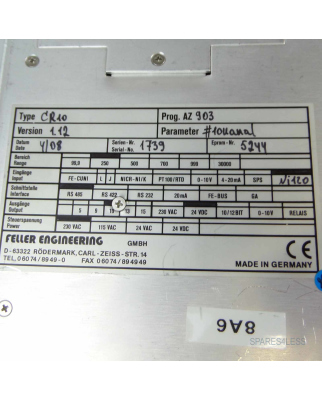 Feller Engineering Temperatur Controller CR10 REM