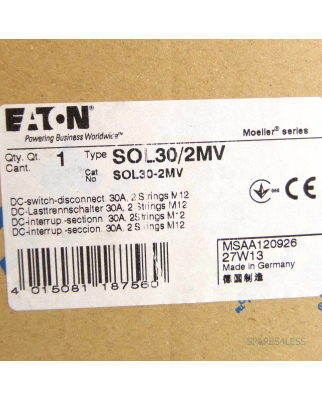 Eaton Lasttrennschalter SOL30/2MV 120926 OVP