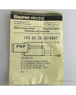 Baumer electric Induktiver Näherungsschalter IFR 05.26.45/K807 OVP