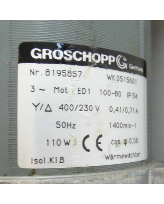 Groschopp Getriebemotor WK0515601 + Getriebe SG80 GEB