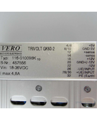 Vero Electronics Power Supply Trivolt GK60-2 116-010098K GEB