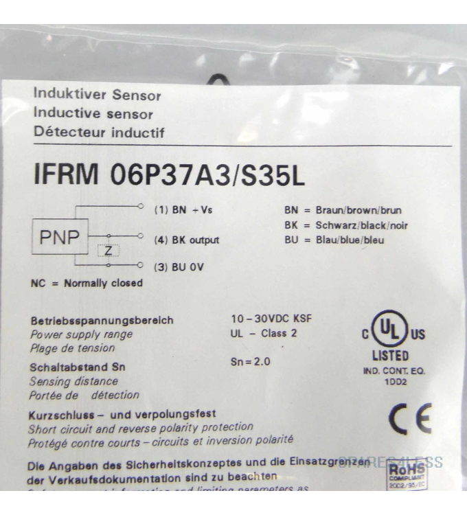 Baumer electric Induktiver Näherungsschalter IFRM 06P37A3/S35L OVP