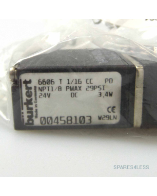 bürkert Magnetventil 6606 T 1/16 CC 00458103 OVP