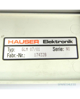 Hauser Servoregler GLM 07/01 Serie: N1 GEB
