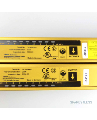 Omron Sicherheitslichtgitter F3SN-A0307P25-L +  F3SN-A0307P25-D OVP