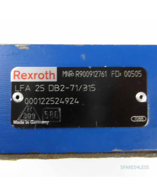 Rexroth LFA Steuerdeckel LFA 25 DB2-71/315 R900912761 NOV #K2