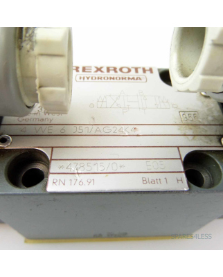 Rexroth Wege-Schieberventil 4 WE 6 J51/AG24K4 478515/0 GEB
