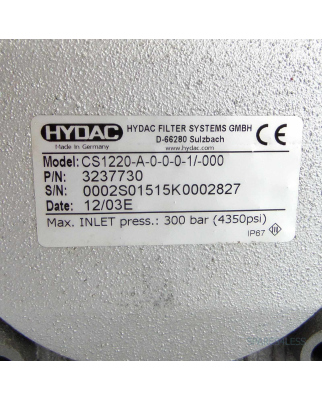 Hydac Verschmutzungsmessgerät CS1220-A-0-0-0-1/-000 3237730 NOV