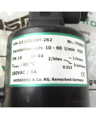 Honsberg Hosco Durchflusswächter VM-032GR060-262 OVP