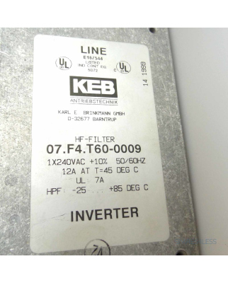 KEB Frequenzumrichter HF-Filter 07.F4.T60-0009 NOV