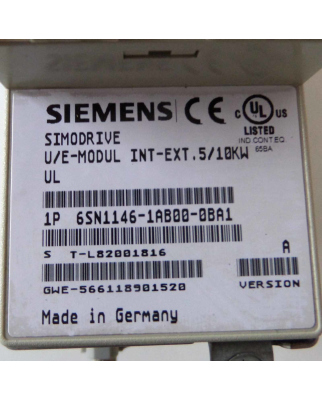 Simodrive 611 U/E Einspeisemodul 6SN1146-1AB00-0BA1 5/10KW Version: A GEB