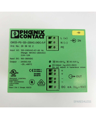 Phoenix Contact Netzteil CM125-PS-120-230AC/24DC/5/F 2939522 GEB