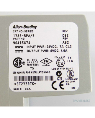 Allen Bradley ControlNet Repeater Adapter 1786-RPA/B 96405874 GEB