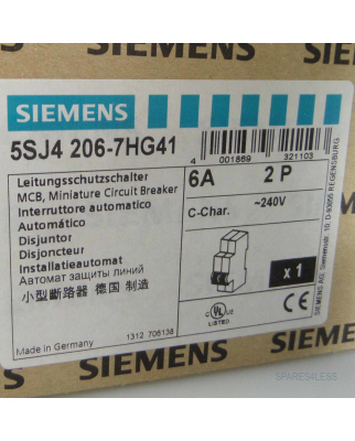 Siemens Leitungsschutzschalter 5SJ4206-7HG41 OVP
