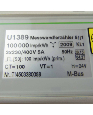 Gossen Metrawatt Messwandlerzähler U1389 (5A) GEB