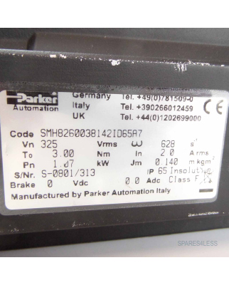 Parker Servomotor SMH8260038142ID65A7 ohne Bremse GEB