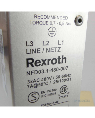 Rexroth Indramat Netzfilter NFD03.1-480-007 MNR: R911286917 Filter