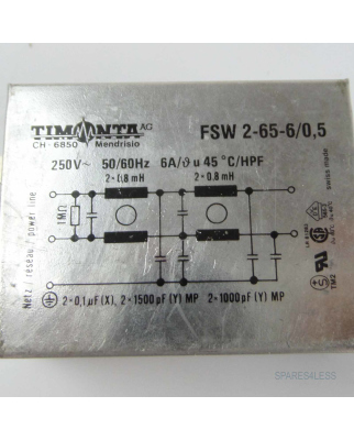 Timonta Line Filter FSW 2-65-6/0,5 GEB