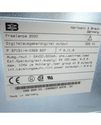 Hartmann & Braun ABB Freelance 2000 Digital output Module DDO 01 OVP