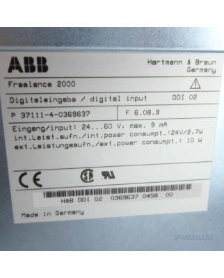 Hartmann & Braun ABB Freelance 2000 Digital Input Module DDI 02 OVP