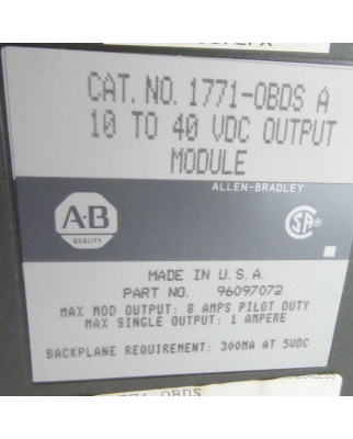 Allen Bradley Output Modul 1771-OBDS A GEB