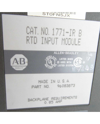 Allen Bradley RTD Input Modul 1771-IR B GEB