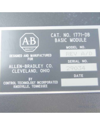 Allen Bradley Kommunikations-Modul 1771-DB GEB