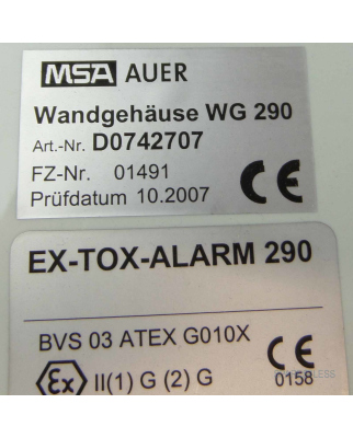 MSA Auer Wandgehäuse WG290 GEB D0742707 GEB