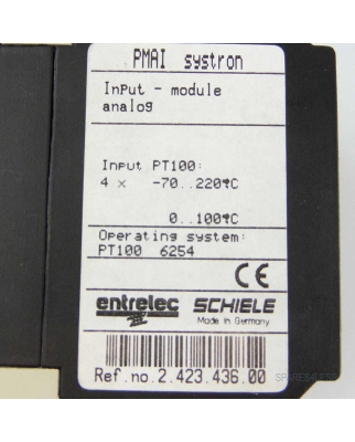 entrelec Schiele Input Modul Analog PT100 2.423.436.00 GEB