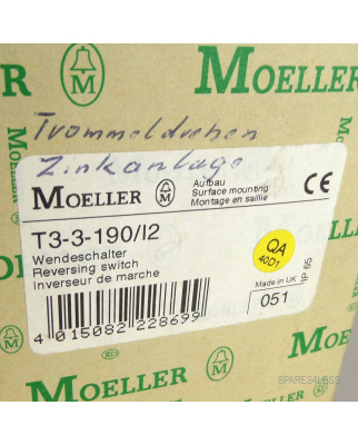 Moeller Wendeschalter T3-3-190/I2 OVP