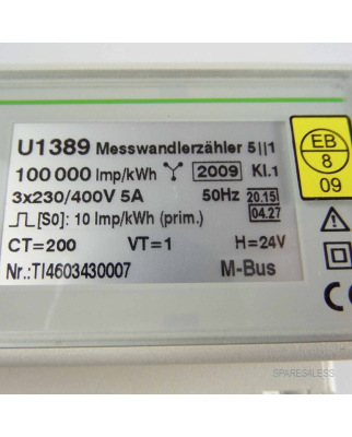Gossen Metrawatt Messwandlerzähler U1389 (5A) OVP