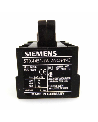 Siemens Hilfsschalterblock 3TX4431-2A OVP