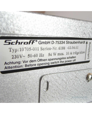 Schroff 19" Drucklüfter 10705-001 OVP