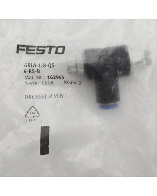 Festo Drossel-Rückschlagventil GRLA-1/8-QS-6-RS-B 162965 OVP