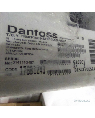 Danfoss Frequenzumrichter VLT5002PT5C54STR3DLF00A00C1 OVP
