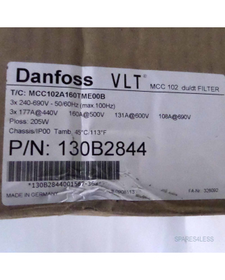 Danfoss VLT MCC102 du/dt Filter VLT MCC102A160TME00B...