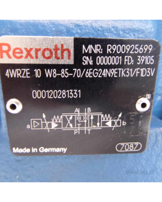 Rexroth 3DREPE6C-20=25EG24N9K31/F1V=00 / 4WRZE10W8-85-70 NOV